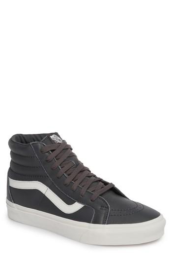 Men's Vans Sk8-hi Reissue Leather Sneaker M - Grey