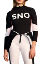 Women's Topshop Sno Thermal Logo Top Us (fits Like 0) - Black