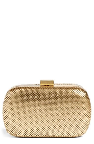 Whiting & Davis Mesh Oval Minaudiere - Metallic