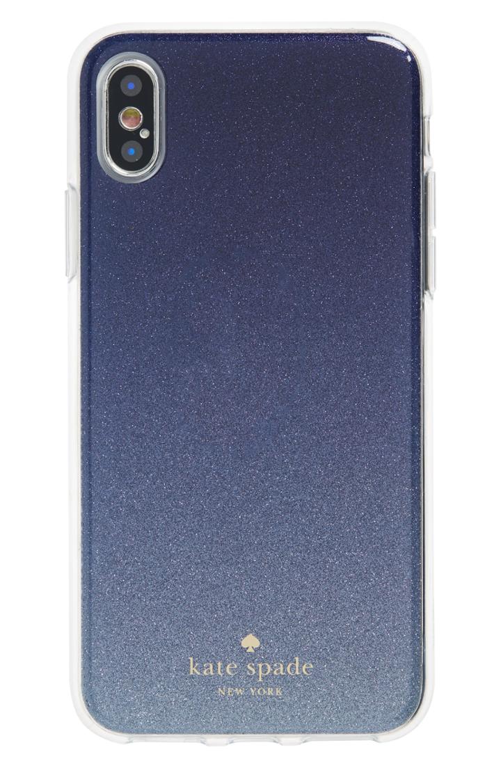 Kate Spade New York Glitter Ombre Iphone X/xs Case - Blue