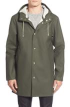 Men's Stutterheim Stockholm Waterproof Hooded Raincoat, Size - Green