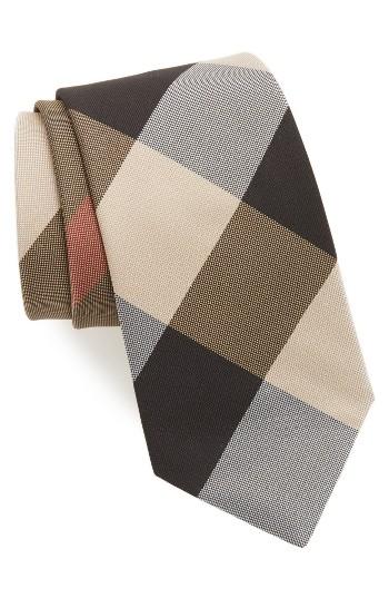 Men's Burberry Clinton Silk Tie, Size - Brown