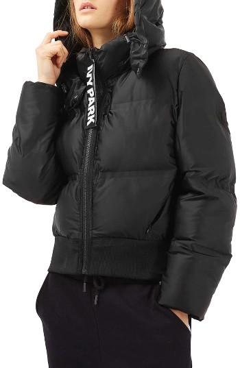 Women's Ivy Park Crop Hooded Puffer Jacket