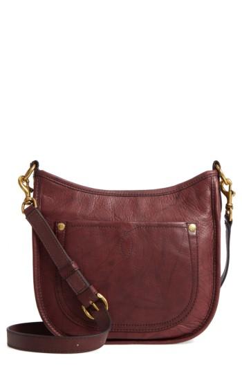 Frye Campus Rivet Leather Crossbody Bag - Brown