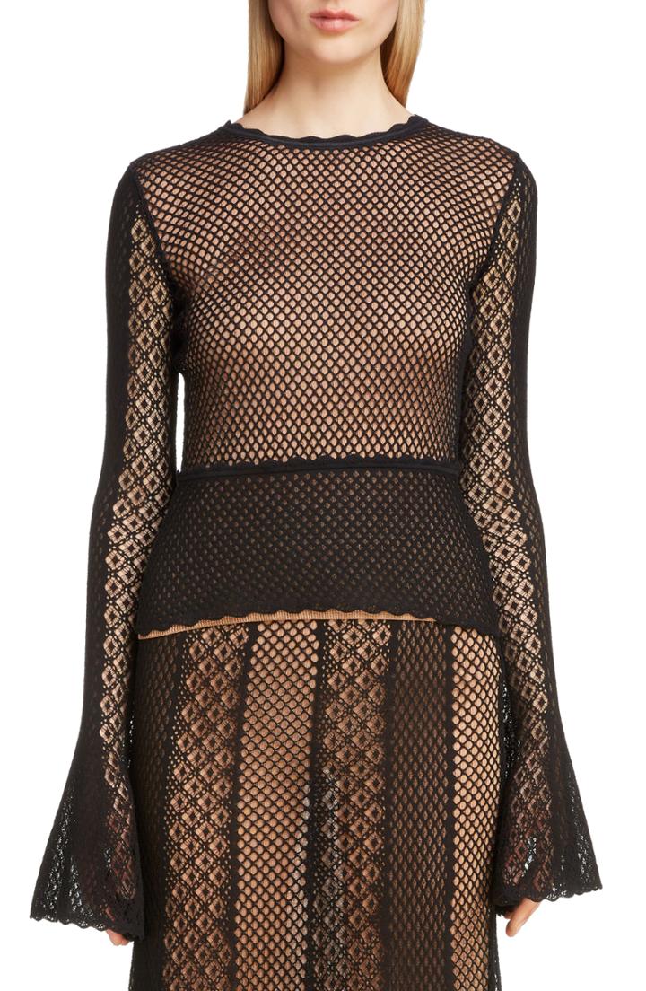 Women's Alexander Mcqueen Patchwork Lace Sweater - Black
