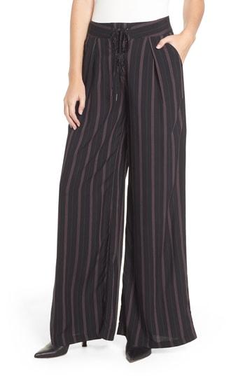Women's Paige Capuncine High Waist Wide Leg Pants - Black
