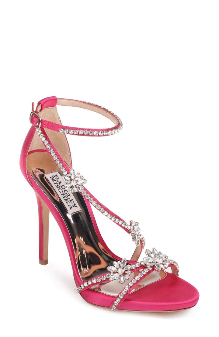 Women's Badgley Mischka Hodge Strappy Sandal .5 M - Pink