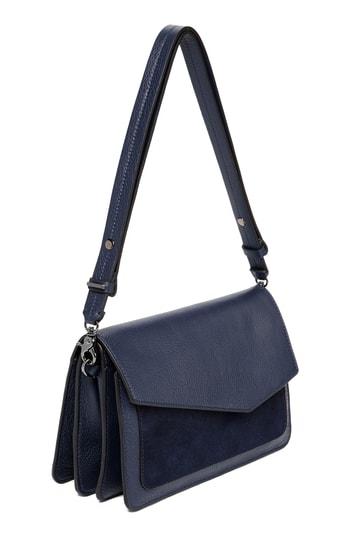 Botkier Cobble Hill Leather Shoulder Bag - Blue