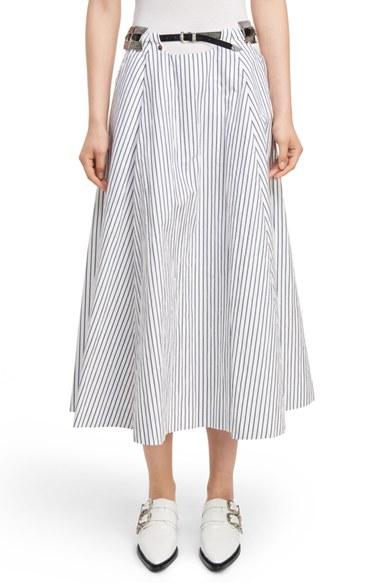 Women's Toga Stripe A-line Skirt