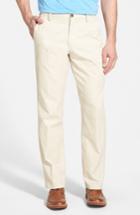 Men's Cutter & Buck 'beckett' Straight Leg Washed Cotton Pants X 34 - Beige (online Only)