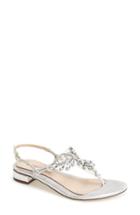 Women's Menbur 'delia' Crystal Thong Sandal Eu - Metallic