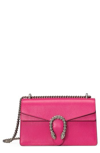 Gucci Small Dionysus Leather Shoulder Bag - Pink