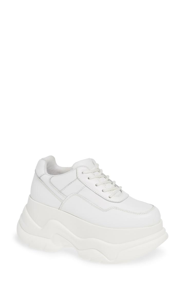 Women's Jeffrey Campbell Most Def Wedge Sneaker M - White