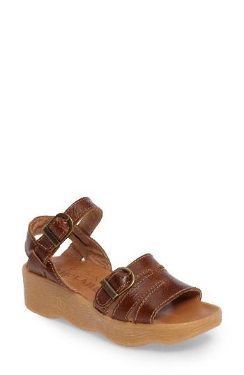 Women's Famolare Honeybuckle Wedge Sandal M - Brown