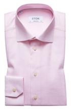 Men's Eton Contemporary Fit Pattern Dress Shirt .5 - Pink