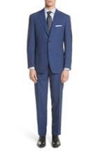 Men's Canali Classic Fit Shadow Stripe Wool Suit