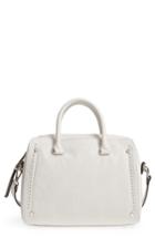 Sole Society Speedy Studded Faux Leather Satchel - White