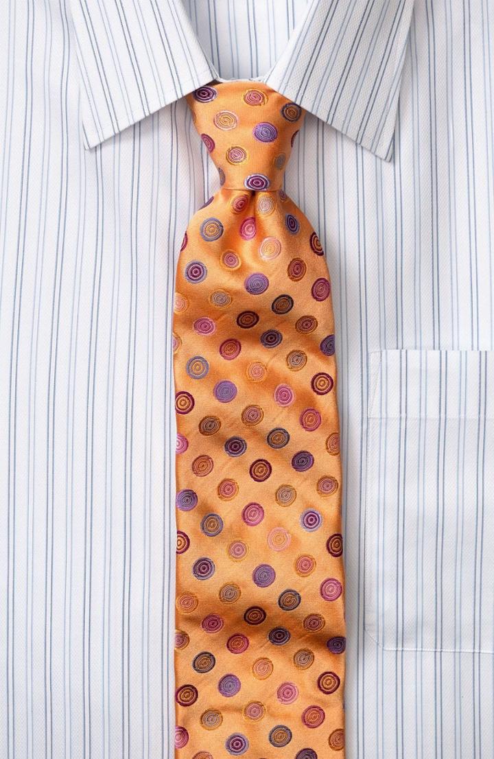 Men's Ted Baker London Circle Print Silk Tie