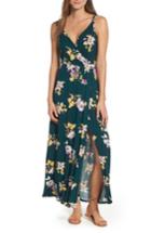 Women's Soprano Faux Wrap Maxi Dress - Green