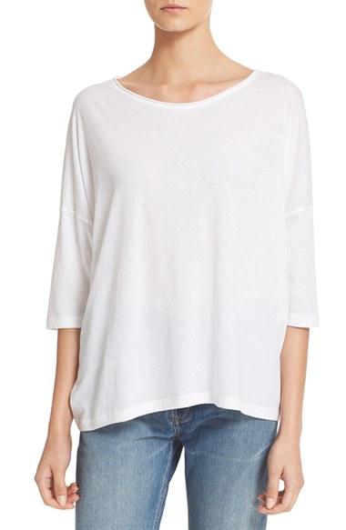 Women's Vince Cotton & Silk Tee