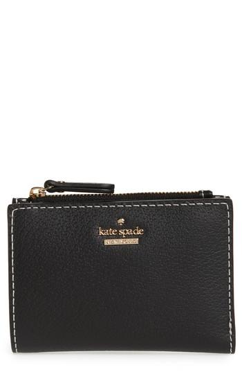 Women's Kate Spade New York Thompson Street - Abri Leather Wallet - Black