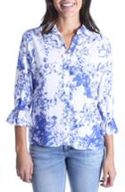Women's Kut From The Kloth Elza Ruffle Sleeve Top - White