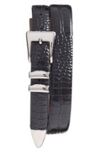 Men's Torino Belts Alligator Embossed Leather Belt - Black