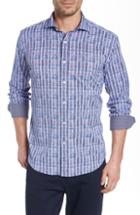 Men's Bugatchi Shaped Fit Print Performance Sport Shirt