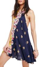 Women's Free People It's A Cinch Print Slipdress - Blue