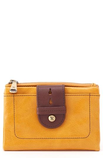 Women's Hobo Duske Leather Wallet - Yellow
