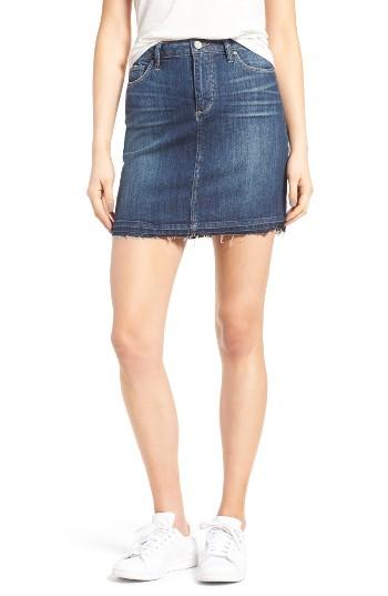 Women's Paige Elaina Released Hem Denim Skirt - Blue