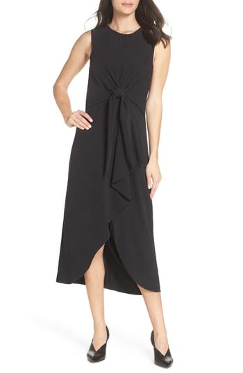 Women's Sam Edelman Tie Front Midi Dress - Black