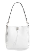 Rebecca Minkoff Small Studded Leather Feed Bag - White