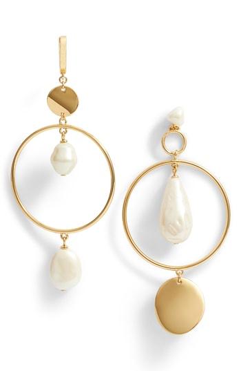 Women's Kate Spade New York Gold Standard Beaded Asymmetric Earrings