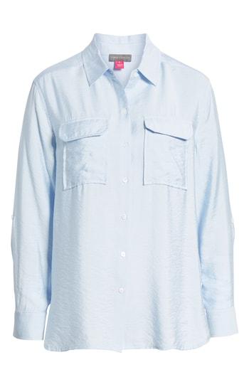 Women's Vince Camuto Hammered Satin Utility Shirt
