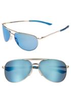 Women's Smith Serpico Slim 2.0 60mm Chromapop Polarized Aviator Sunglasses - Gold/ Blue Polar