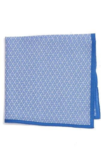 Men's Calibrate Allover Clover Cotton & Silk Pocket Square