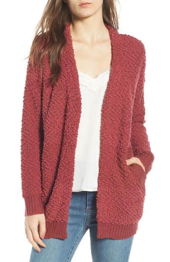Women's Dreamers By Debut Nubby Cardigan - Burgundy