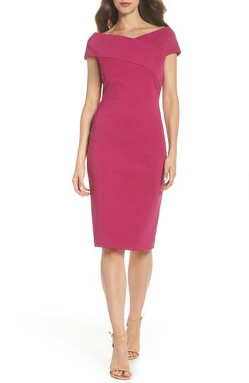 Women's Adrianna Papell Daphne Ottoman Sheath Dress - Pink