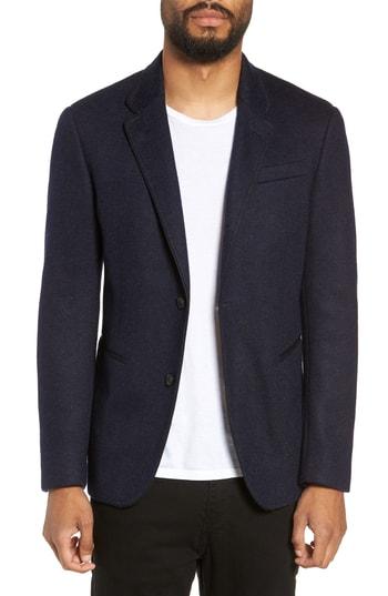 Men's John Varvatos Star Usa Piped Wool Sport Coat - Blue