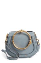 Chloe Small Nile Bracelet Leather Crossbody Bag - Blue