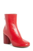 Women's Maison Margiela Round Heel Ankle Boot Us / 40eu - Red