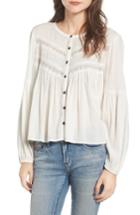 Women's Sun & Shadow Boho Swing Blouse, Size - Ivory