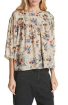 Women's The Great. Duskfall Silk Blouse - Beige