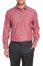 Men's Nordstrom Men's Shop Traditional Fit Non-iron Solid Dress Shirt - 32 - Red