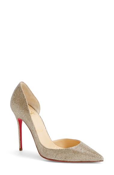 Women's Christian Louboutin 'iriza' Half D'orsay Pump,