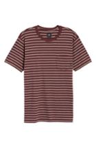 Men's Vans Lined-up Stripe Pocket T-shirt - Burgundy