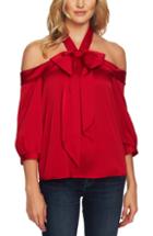Women's Vince Camuto Ruffled Drop Shoulder Top - Black