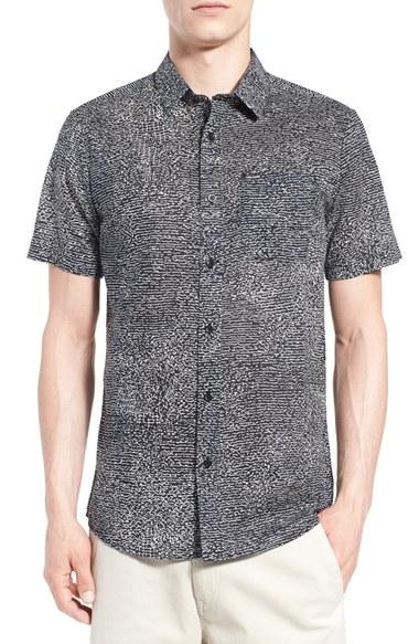 Men's Volcom 'new Noise' Trim Fit Short Sleeve Print Woven Shirt