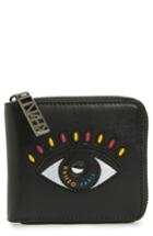 Women's Kenzo Icons Cory Eye Squared Leather Wallet - Black
